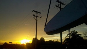 sunsetn outside station nov 12 2013 antenna in backfround parking lot copy