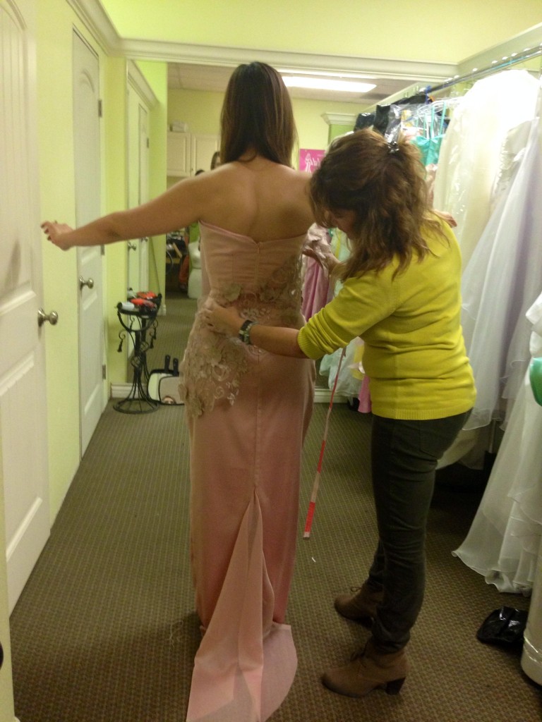 aurora dress fitting 2